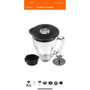 Replacement parts 6-Cup Glass Jar With Blade, Compatible with Oster Blenders